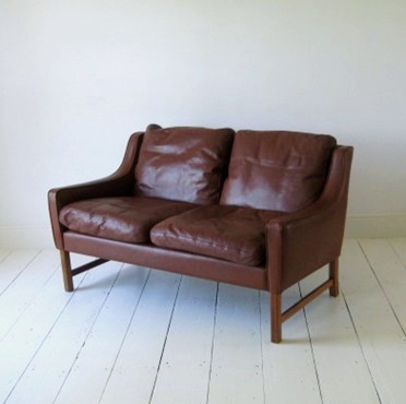 Mogensen Rosewood Leather Sofa