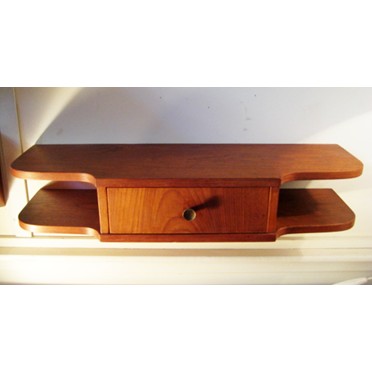 Teak Shelf with Brass Handle