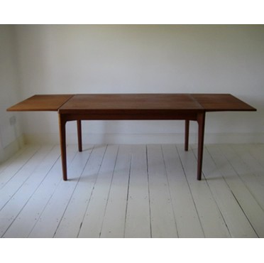 H Kjaernulf draw leaf dining table